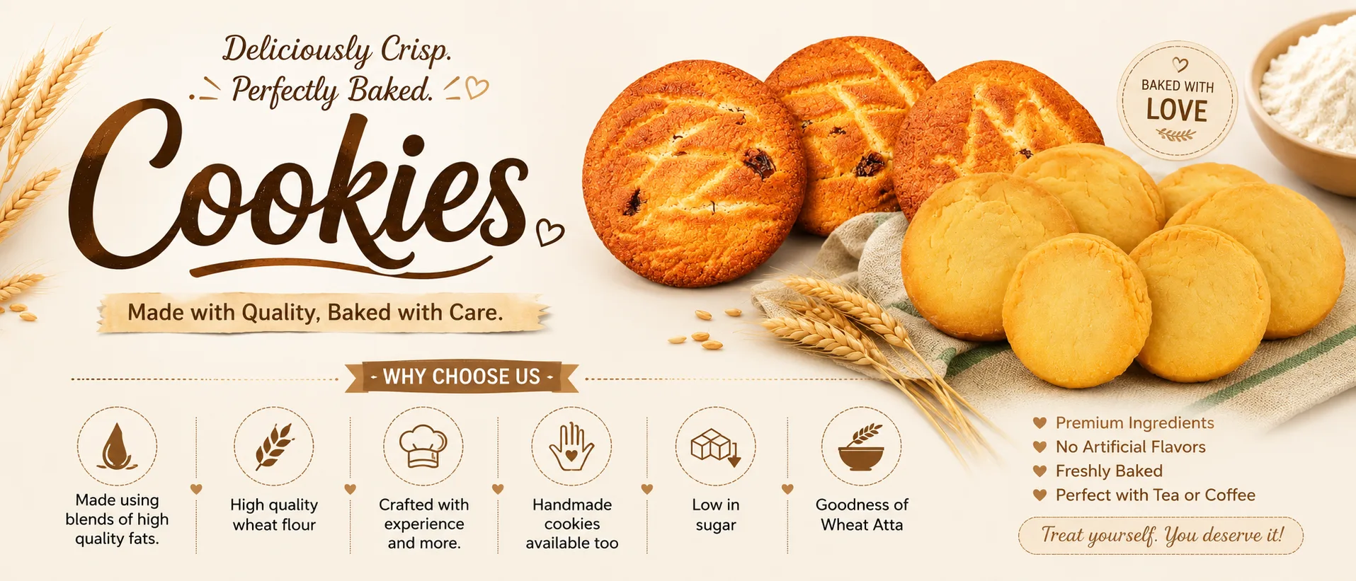 Golden Majestic cookies, ingredients and quality features